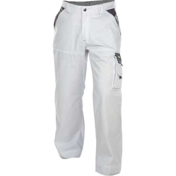 Dassy Nashville Tweekleurige werkbroek 200658 - binnenbeenlengte Plus (87-92 cm) - Wit/Cementgrijs - 54 Dassy Nashville Tweekleurige werkbroek 200658 - binnenbeenlengte Plus (87-92 cm) - Wit/Cementgrijs - 54