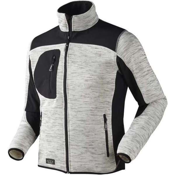 JAK 6155 Gebreid Fleecevest-Grijs-XXL JAK 6155 Gebreid Fleecevest-Grijs-XXL