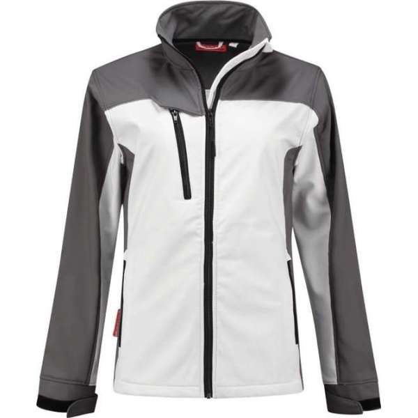 WorkWoman Softshell Jack Summer - 25081 wit / grijs - Maat S WorkWoman Softshell Jack Summer - 25081 wit / grijs - Maat S