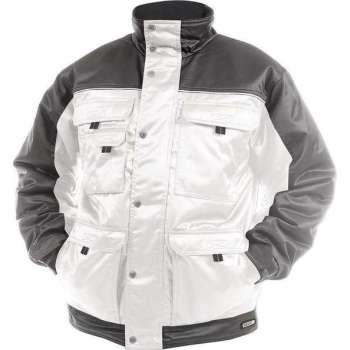 Dassy Profesional Workwear Beaver Winterjas - Tignes Wit/cementgrijs - Mt Xl
