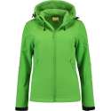 L&S Jas Capuchon Softshell Dames - Vrouwen - Lime - L