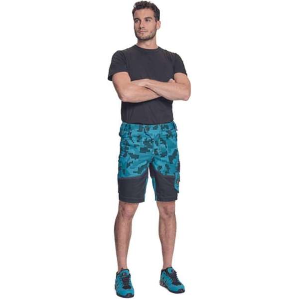 Neurum camouflage short petrol blauw maat 62