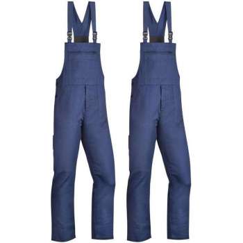 Overall in dubbele verpakking, hydronblauw, maat 62
