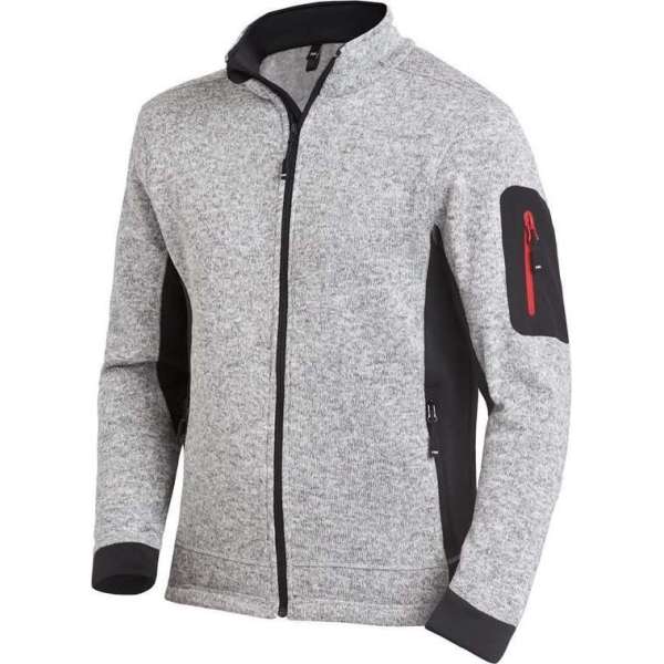 FHB Christoph Herenvest Tricotfleece Grijs-Zwart maat M FHB Christoph Herenvest Tricotfleece Grijs-Zwart maat M