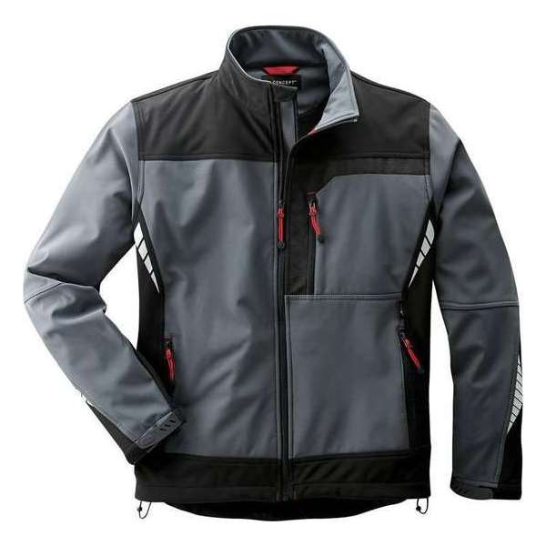 Softshell herenjas antraciet/zwart maat XXXL Softshell herenjas antraciet/zwart maat XXXL