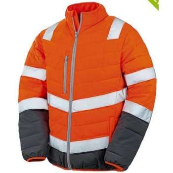 Soft padded safety jacket, Kleur Fluor Orange, Size S