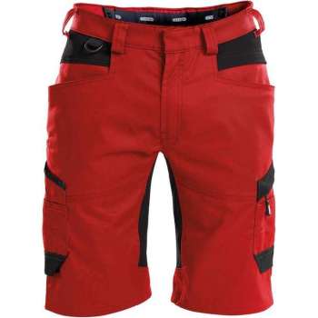 DASSY Axis D-Flex Korte Werkbroek Stretch Rood/Zwart