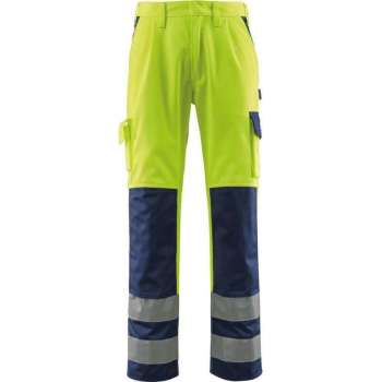 MASCOT veiligheidsbroek Olinda, EN 471, geel/marine, textiel maat 50