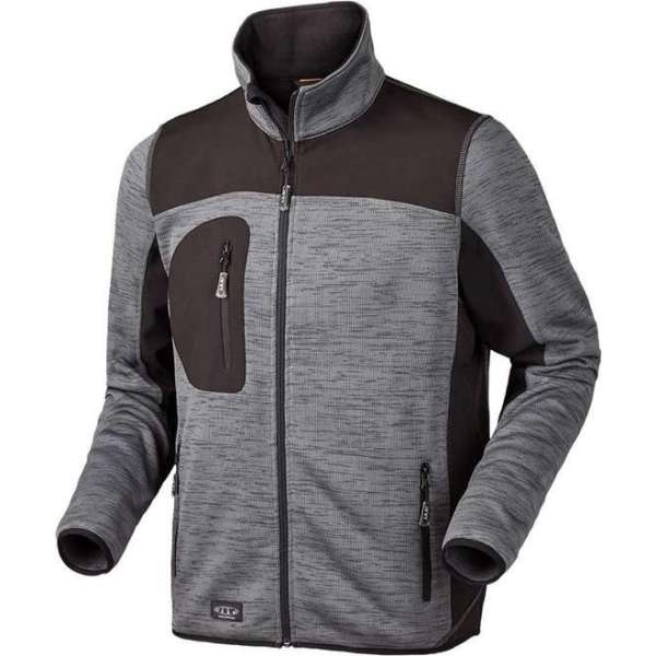 JAK 6155 Gebreid Fleecevest-Donkergrijs-XL JAK 6155 Gebreid Fleecevest-Donkergrijs-XL