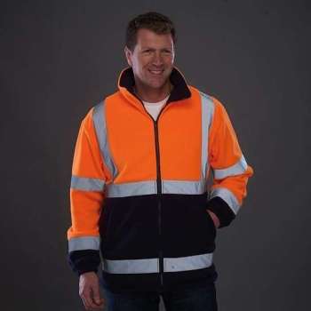 RWS fleece jack, S t/m 3XL S Marineblauw/Oranje