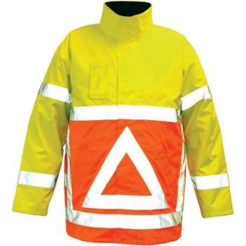 M-Wear verkeersregelaarsparka 0925 fluo oranje/fluo geel maat M