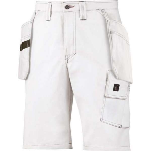 Snickers 3075 Schilders Shorts met holsterzakken Wit maat 54 Snickers 3075 Schilders Shorts met holsterzakken Wit maat 54