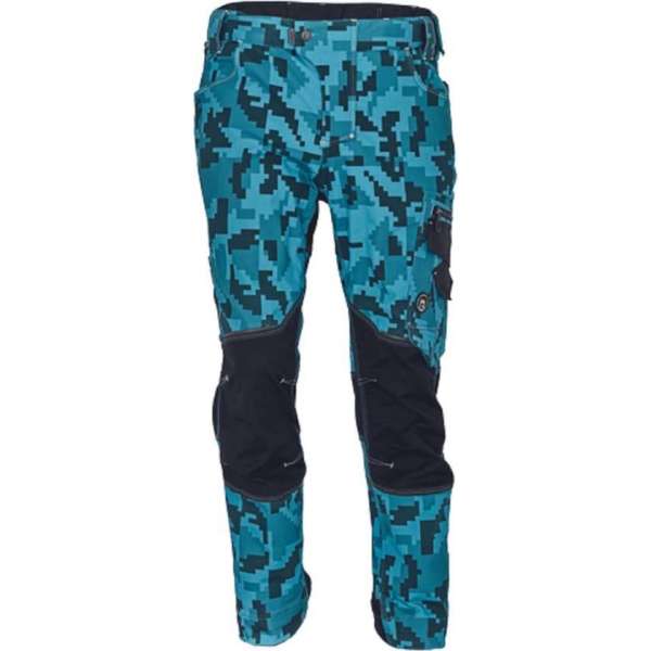Neurum camouflage werkbroek petrol blauw maat 60 Neurum camouflage werkbroek petrol blauw maat 60
