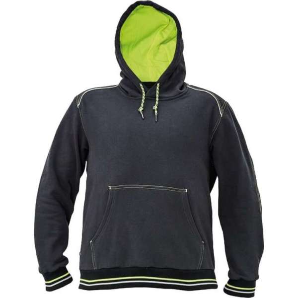 Hooded sweater Knoxfield antraciet/geel XL Hooded sweater Knoxfield antraciet/geel XL