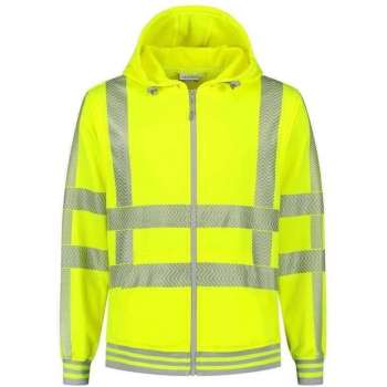 Santino Vermont Hoodi vest (270gr/m2) - Fluor geel | Grijs - 4XL