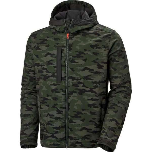 Helly Hansen Kensington Hooded Softshell 74230 - Mannen - Groen/Camo - M Helly Hansen Kensington Hooded Softshell 74230 - Mannen - Groen/Camo - M
