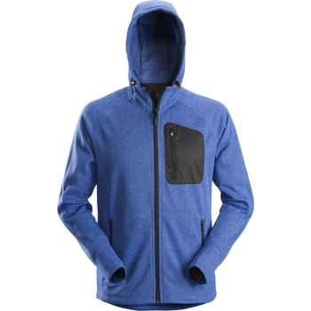 Snickers Flexiwork, Fleece Hoodie Kobalt Blauw/zwart Mt M