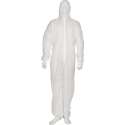 Allwear disposable overall PP capuchon met ritssluiting wit XXL 50st