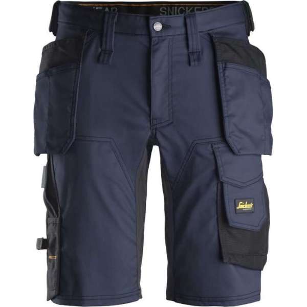 Snickers Korte Broek AllroundWork Stretch Holsterzakken 6141 - Mannen - Navy/Zwart - 54 Snickers Korte Broek AllroundWork Stretch Holsterzakken 6141 - Mannen - Navy/Zwart - 54