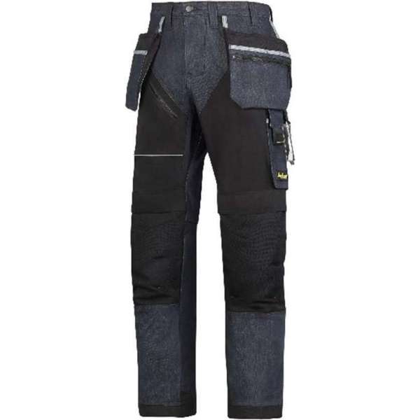 Snickers Ruffwork werkbroek 6205-6504 Denim/Zwart mt.56 Snickers Ruffwork werkbroek 6205-6504 Denim/Zwart mt.56