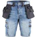 P55s Denim Shorts Stonewash , Stonewashed Blauw (0500), 3600