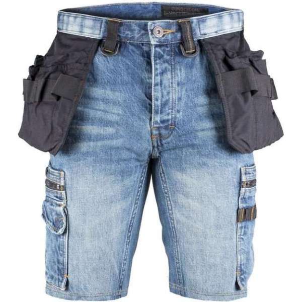 P55s Denim Shorts Stonewash , Stonewashed Blauw (0500), 3600 P55s Denim Shorts Stonewash , Stonewashed Blauw (0500), 3600