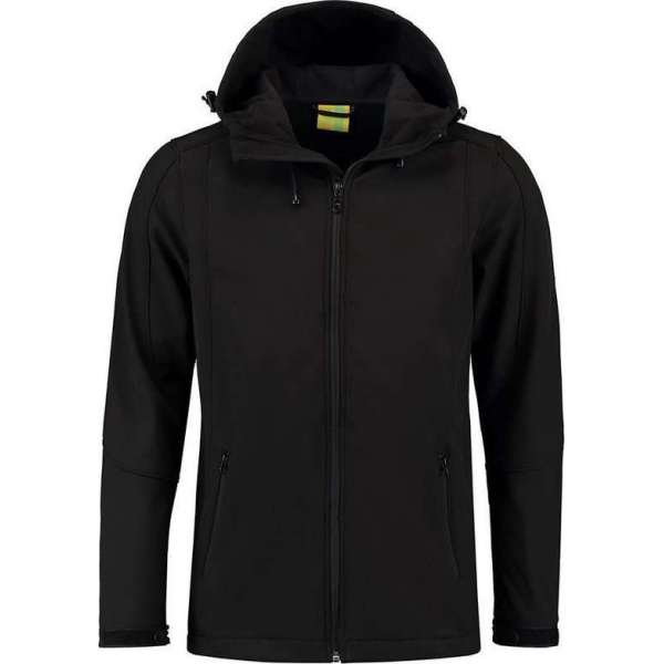 L&S Jas Capuchon Softshell Heren - Mannen - Zwart - M L&S Jas Capuchon Softshell Heren - Mannen - Zwart - M