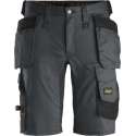 Snickers Korte Broek AllroundWork Stretch Holsterzakken 6141 - Mannen - Grijs/Zwart - 52