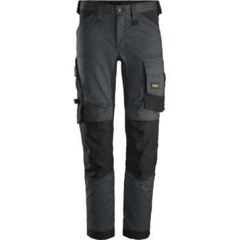 Snickers AllroundWork Stretch Werkbroek 6341 - Mannen - Staalgrijs/Zwart - 46