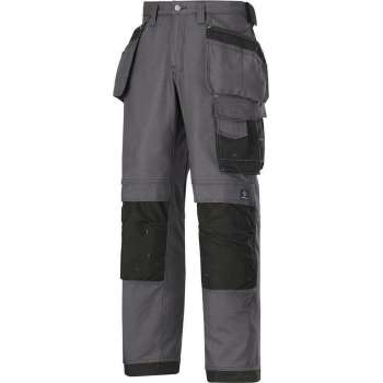 Snickers Canvas+ werkbroek - met Holsterzakken - grijs/zwart - 3214 - Maat 50