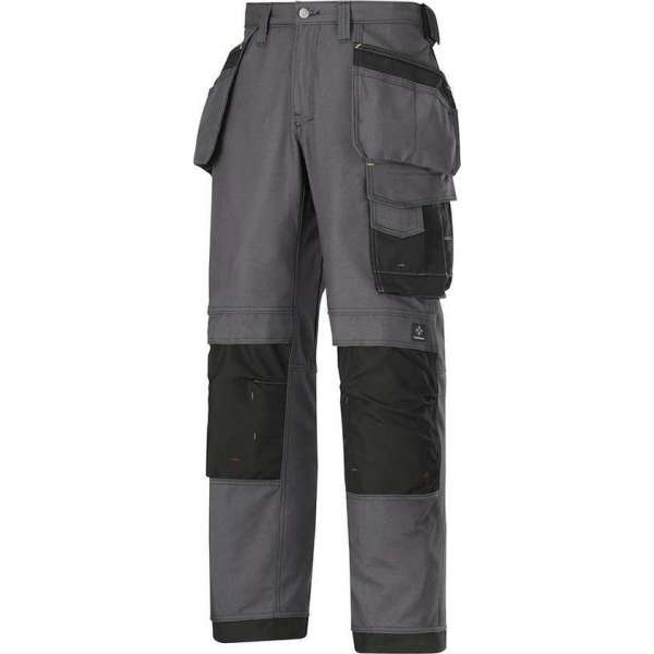 Snickers Canvas+ werkbroek - met Holsterzakken - grijs/zwart - 3214 - Maat 50 Snickers Canvas+ werkbroek - met Holsterzakken - grijs/zwart - 3214 - Maat 50