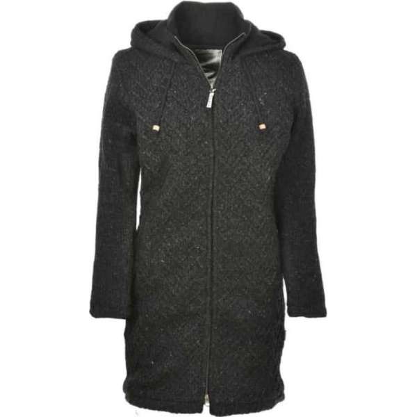Pure Wool damesvest lang WJK-1709 Antraciet - antraciet - XS Pure Wool damesvest lang WJK-1709 Antraciet - antraciet - XS