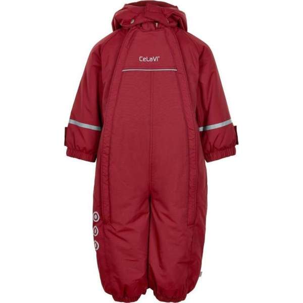 CeLaVi - Sneeuwpak met dubbele rits voor baby's - Solid - Donkerrood - maat 86cm CeLaVi - Sneeuwpak met dubbele rits voor baby's - Solid - Donkerrood - maat 86cm