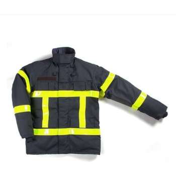 Brandweer Parka Brandwerend Dag/Nacht reflectie striping 3M Maat XL Kort