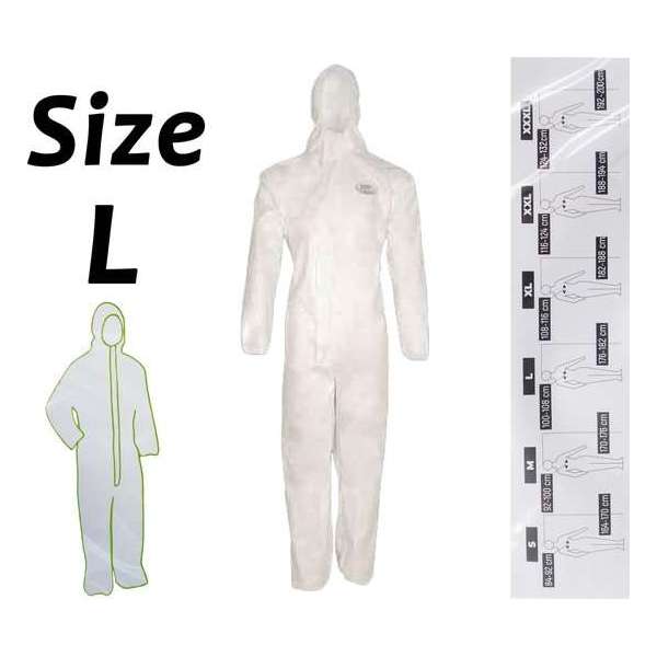 Full Body Suit 5/6 Wegwerp overal CAT.III Maat L Full Body Suit 5/6 Wegwerp overal CAT.III Maat L