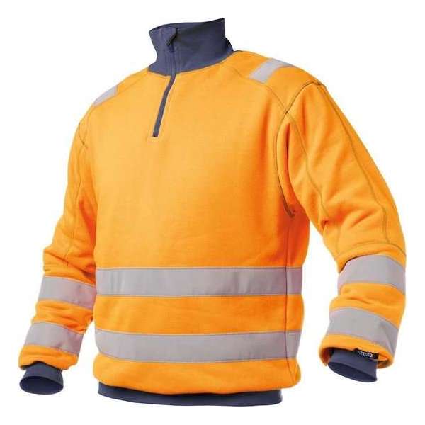 DASSY Denver Reflecterende Sweater Oranje/Donkerblauw DASSY Denver Reflecterende Sweater Oranje/Donkerblauw