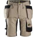 Snickers Korte Broek AllroundWork Stretch Holsterzakken 6141 - Mannen - Khaki/Zwart - 58