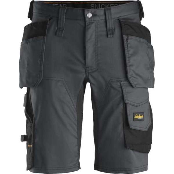Snickers Korte Broek AllroundWork Stretch Holsterzakken 6141 - Mannen - Grijs/Zwart - 56 Snickers Korte Broek AllroundWork Stretch Holsterzakken 6141 - Mannen - Grijs/Zwart - 56