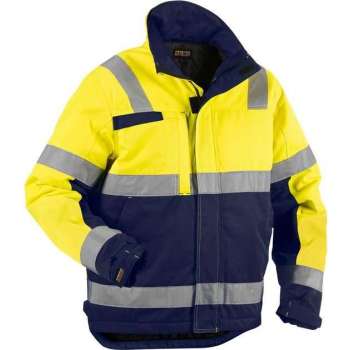 Blåkläder Winterjas High Vis Mt M Geel/marineblauw M