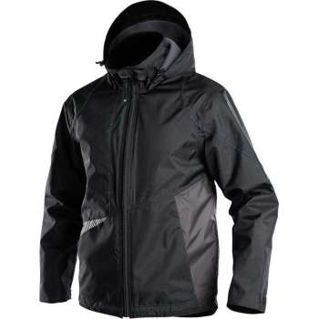 Dassy Profesional Workwear Wind- En Waterdichte Jas - Hyper Zwart/antracietgrijs - Mt Xl