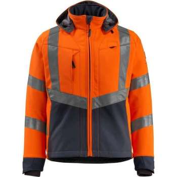 Mascot softshell Blackpool fluororanje/donkermarine