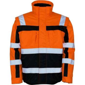 Mascot pilotjack Loreto fluororanje/zwart