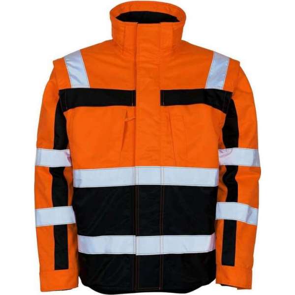 Mascot pilotjack Loreto fluororanje/zwart