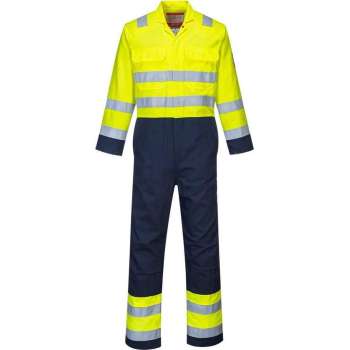 Bizweld Hi-Vis Overall – Vlamvertragend en Anti-statisch – Geel/Blauw maat 3XL