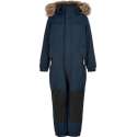 Color Kids - Coverall sneeuwpak met imitatiebont voor kinderen - Donkerblauw - maat 98cm