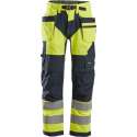 Snickers FlexiWork HV Werkbroek+ holsterzakken kl 2 6932 -  - Geel/Navy - 58