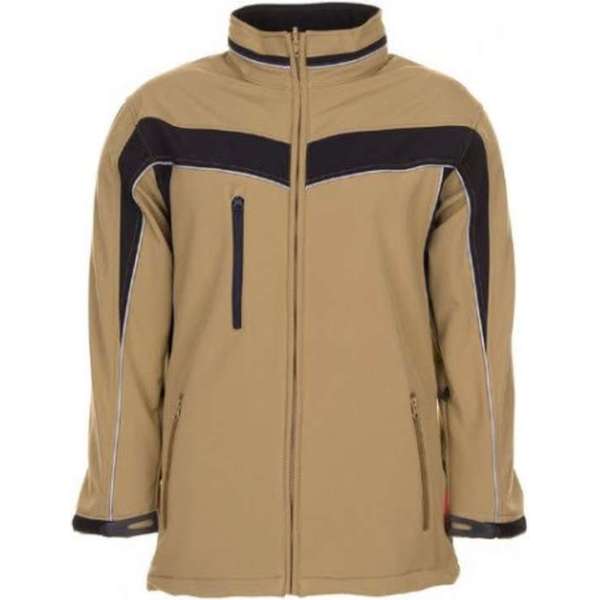 Planam softshell jas Plaline (2700) - Khaki | Zwart - XS Planam softshell jas Plaline (2700) - Khaki | Zwart - XS