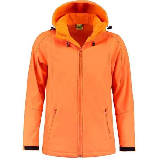 L&S Jas Capuchon Softshell Heren - Mannen - Oranje - L L&S Jas Capuchon Softshell Heren - Mannen - Oranje - L