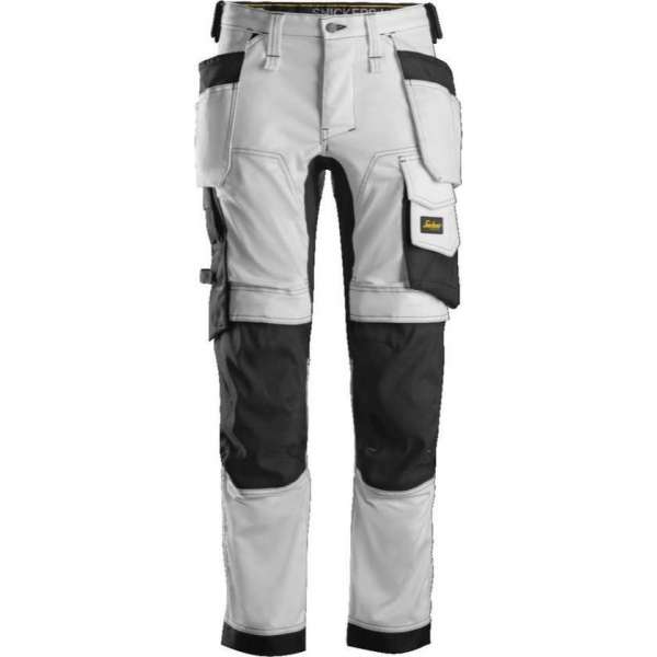 Snickers AllroundWork Stretch Werkbroek Holsterzakken 6241 - Mannen - Wit/Zwart - 54 Snickers AllroundWork Stretch Werkbroek Holsterzakken 6241 - Mannen - Wit/Zwart - 54