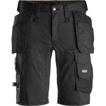 Snickers Korte Broek AllroundWork Stretch Holsterzakken 6141 - Mannen - Zwart - 64